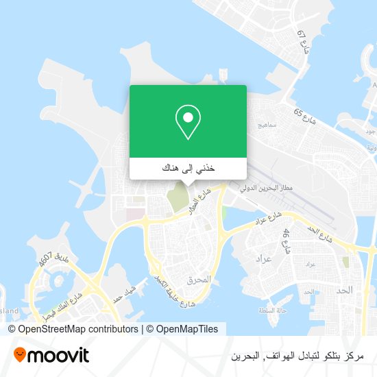 خريطة مركز بتلكو لتبادل الهواتف