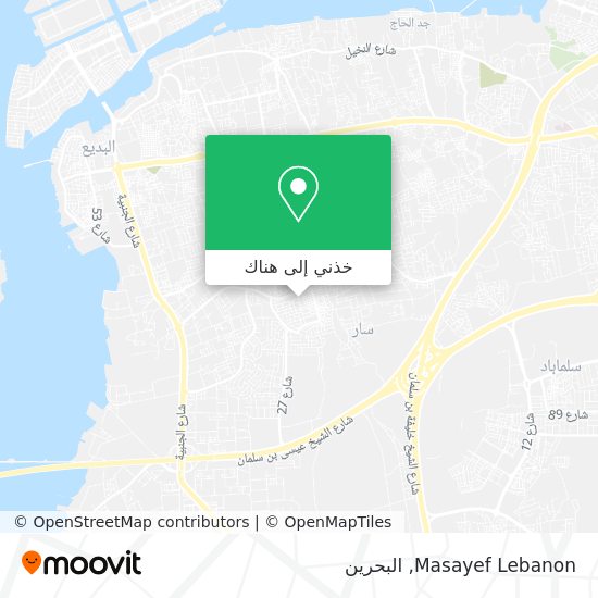 خريطة Masayef Lebanon