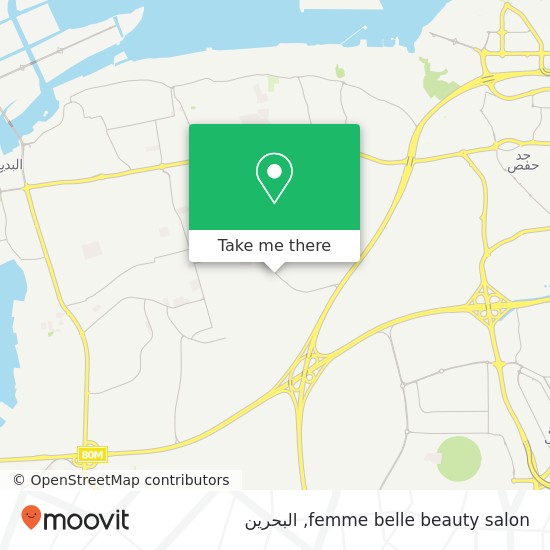 خريطة femme belle beauty salon