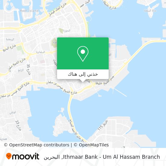 خريطة Ithmaar Bank - Um Al Hassam Branch