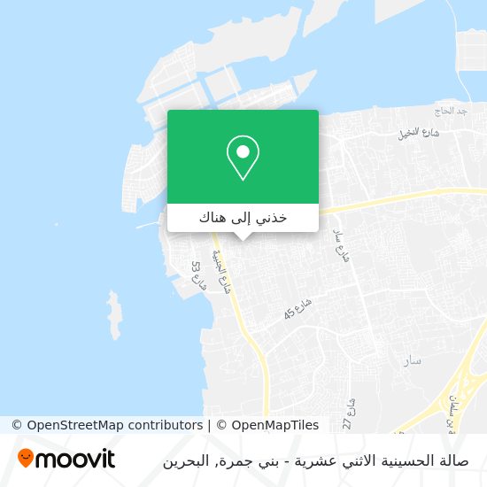 خريطة صالة الحسينية الاثني عشرية - بني جمرة