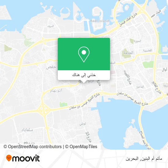 خريطة مأتم أم البنين