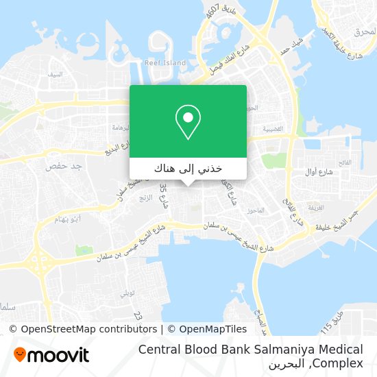 خريطة Central Blood Bank Salmaniya Medical Complex
