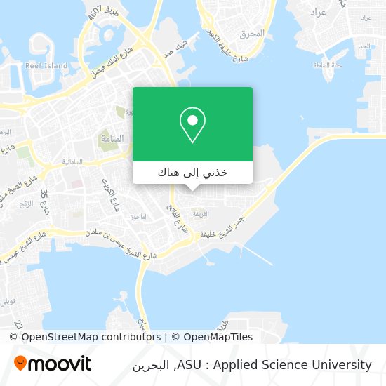 خريطة ASU : Applied Science University