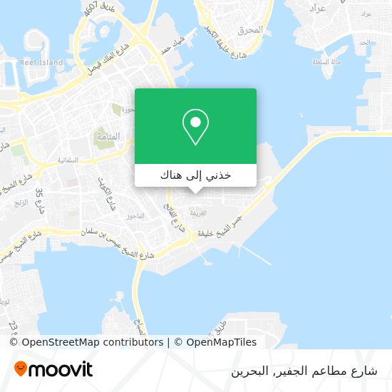 خريطة شارع مطاعم الجفير