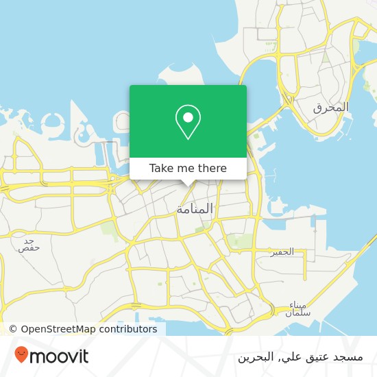 خريطة مسجد عتيق علي