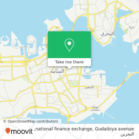خريطة national finance exchange, Gudaibiya avenue
