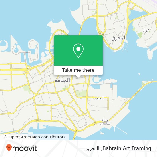 خريطة Bahrain Art Framing