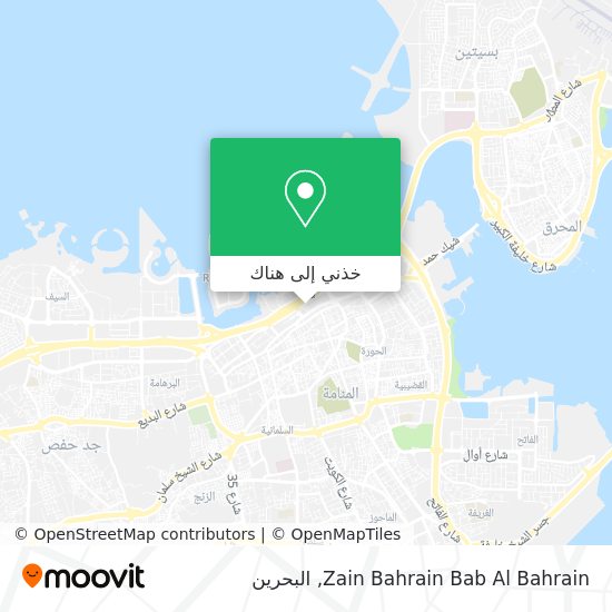 خريطة Zain Bahrain Bab Al Bahrain