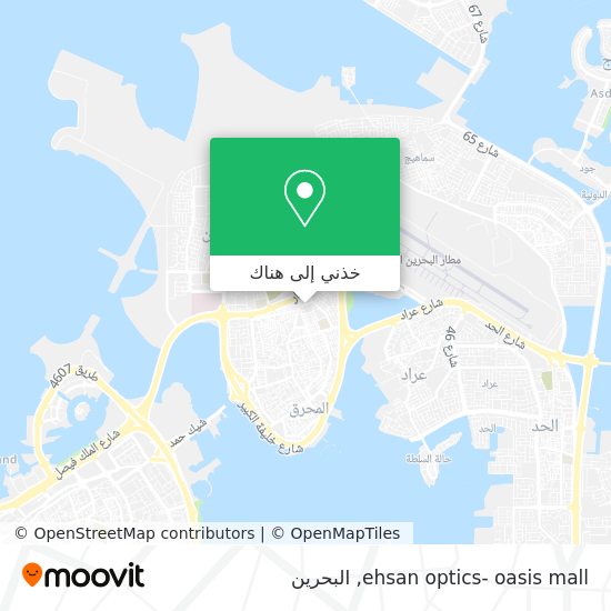خريطة ehsan optics- oasis mall