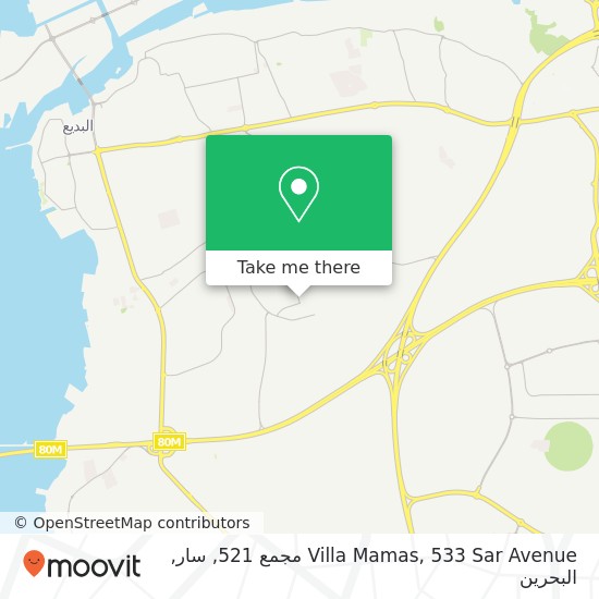 خريطة Villa Mamas, 533 Sar Avenue مجمع 521, سار