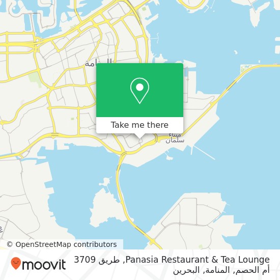 خريطة Panasia Restaurant & Tea Lounge, طريق 3709 أم الحصم, المنامة