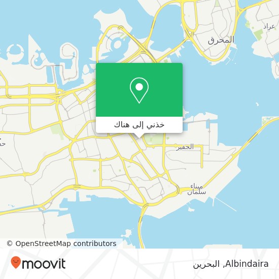 خريطة Albindaira, طريق 2608 القضيبية, المنامة