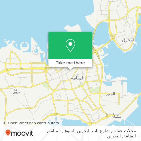 خريطة محلات عقاب, شارع باب البحرين السوق, المنامة, المنامة