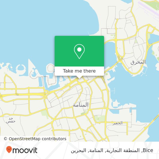 خريطة Bice, المنطقة التجارية, المنامة
