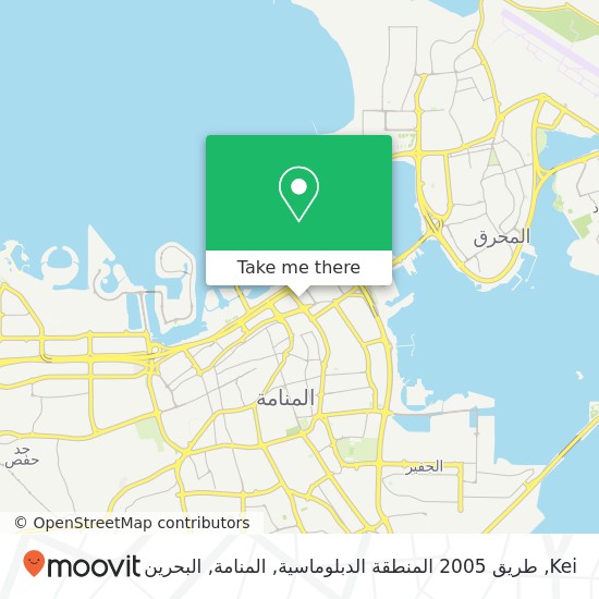 خريطة Kei, طريق 2005 المنطقة الدبلوماسية, المنامة
