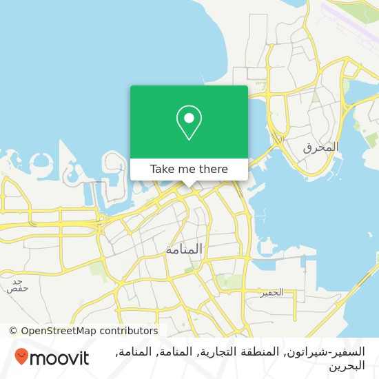 خريطة السفير-شيراتون, المنطقة التجارية, المنامة, المنامة