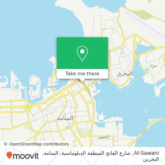 خريطة Al-Sawani, شارع الفاتح المنطقة الدبلوماسية, المنامة