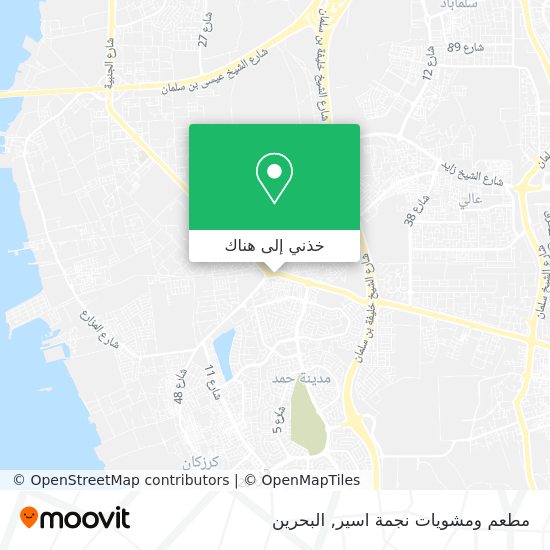 خريطة مطعم ومشويات نجمة اسير