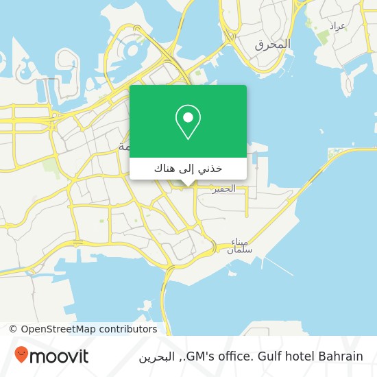 خريطة GM's office.  Gulf hotel Bahrain.