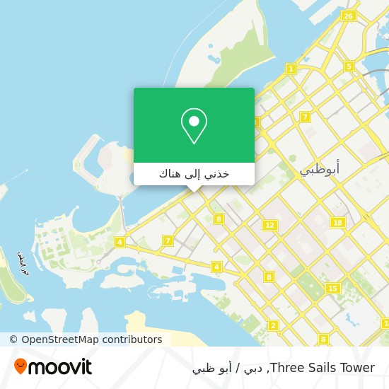 خريطة Three Sails Tower