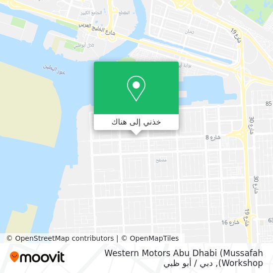 خريطة Western Motors Abu Dhabi (Mussafah Workshop)