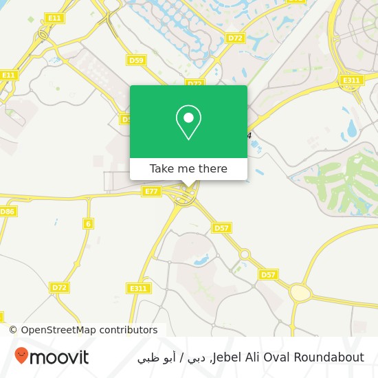 خريطة Jebel Ali Oval Roundabout