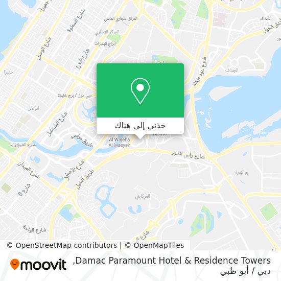 خريطة Damac Paramount Hotel & Residence Towers