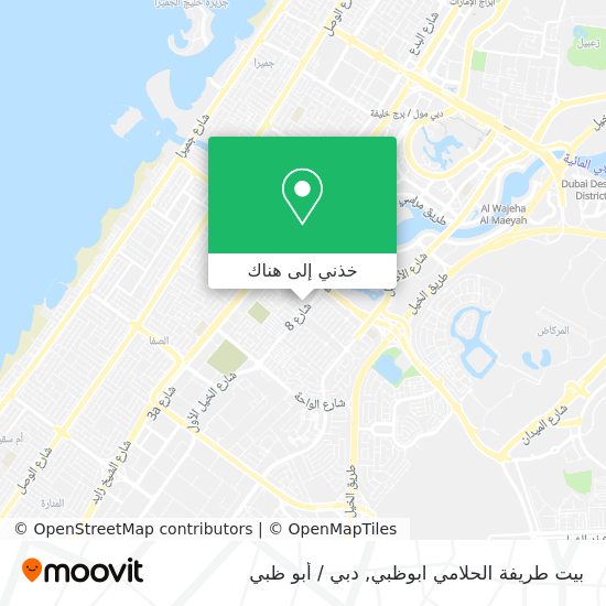 خريطة بيت طريفة الحلامي ابوظبي