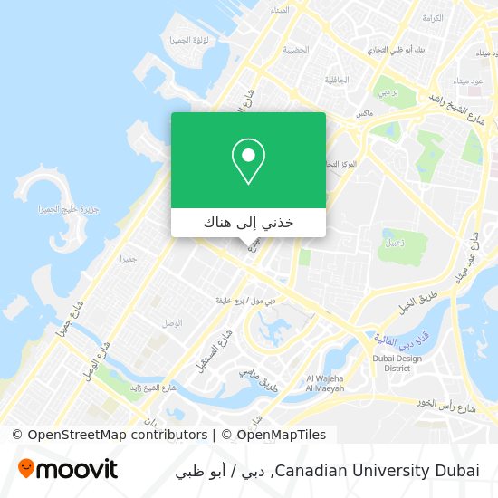 خريطة Canadian University Dubai