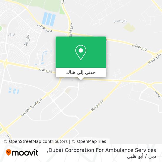 خريطة Dubai Corporation For Ambulance Services
