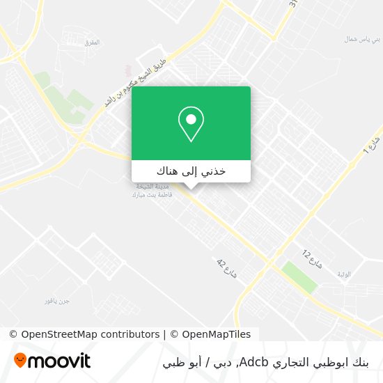 خريطة بنك ابوظبي التجاري Adcb