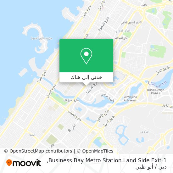 خريطة Business Bay Metro Station Land Side Exit-1