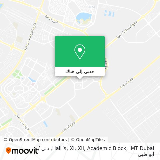 خريطة Hall X, XI, XII, Academic Block, IMT Dubai