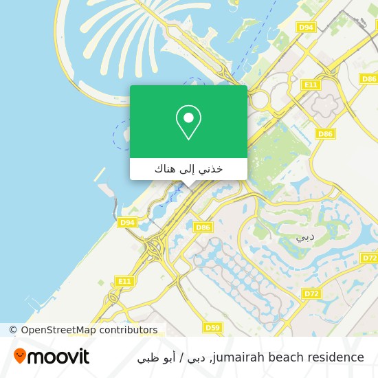 خريطة jumairah beach residence