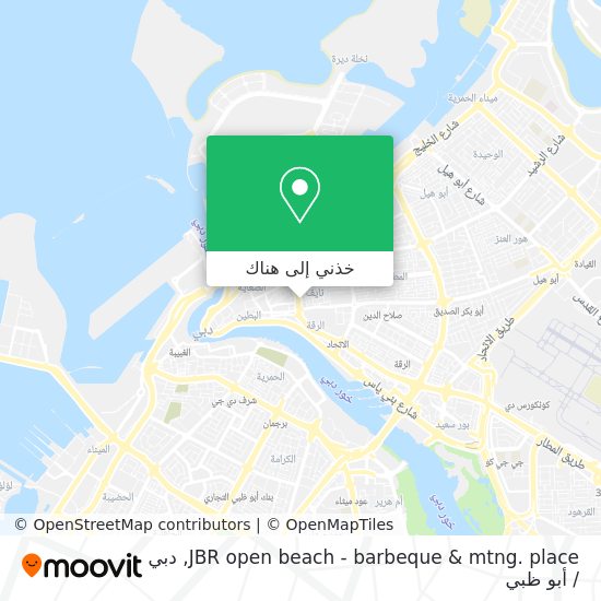 خريطة JBR open beach - barbeque & mtng. place