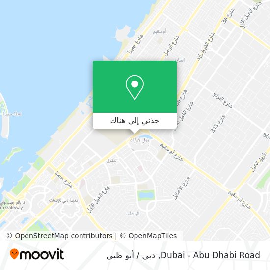 خريطة Dubai - Abu Dhabi Road