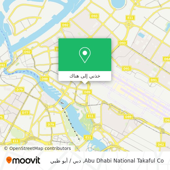 خريطة Abu Dhabi National Takaful Co