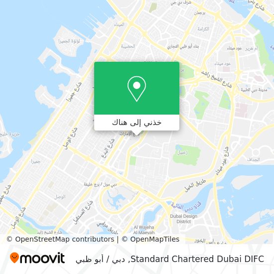 خريطة Standard Chartered Dubai DIFC