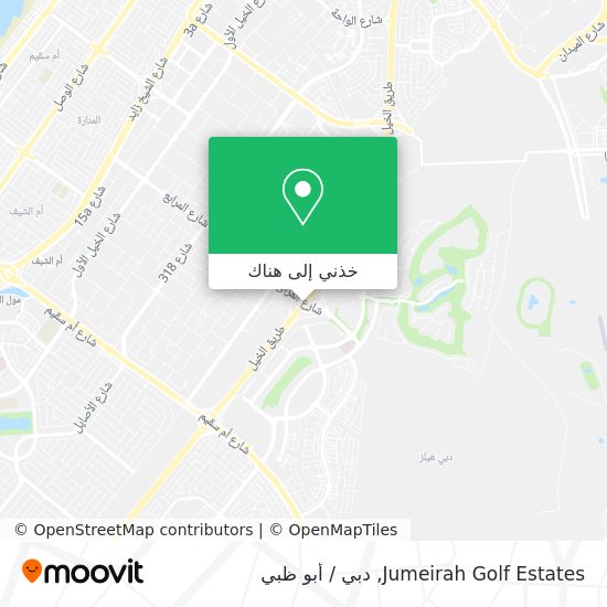 خريطة Jumeirah Golf Estates