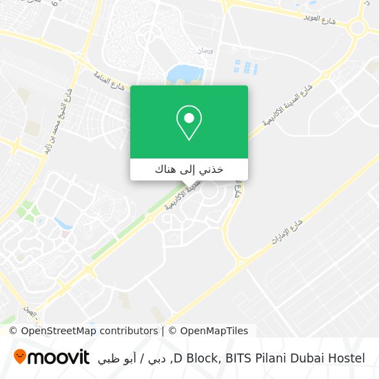 خريطة D Block, BITS Pilani Dubai Hostel