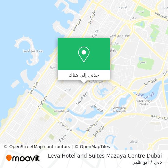 خريطة Leva Hotel and Suites Mazaya Centre Dubai