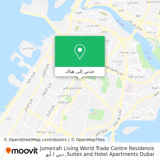 خريطة Jumeirah Living World Trade Centre Residence Suites and Hotel Apartments Dubai