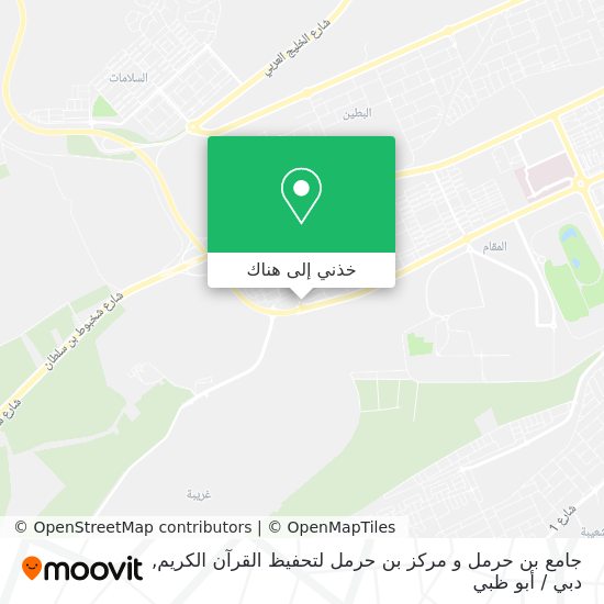 خريطة جامع بن حرمل و مركز بن حرمل لتحفيظ القرآن الكريم