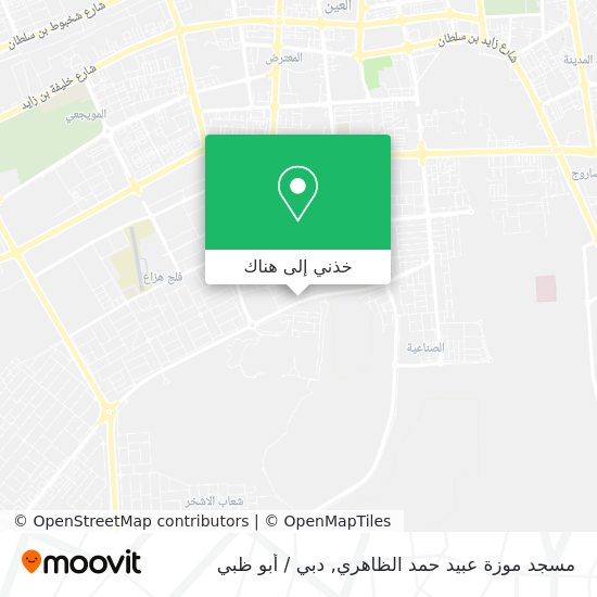 خريطة مسجد موزة عبيد حمد الظاهري