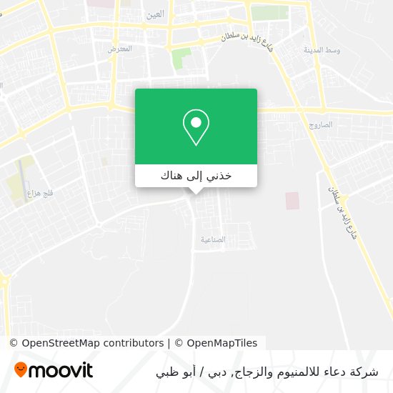 خريطة شركة دعاء للالمنيوم والزجاج