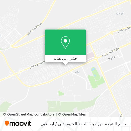 خريطة جامع الشيخة موزة بنت احمد العتيبة