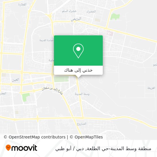 خريطة منطقة وسط المدينة-حي الطلعة