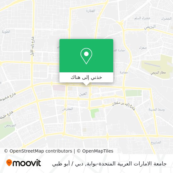 خريطة جامعة الامارات العربية المتحدة-بوابة