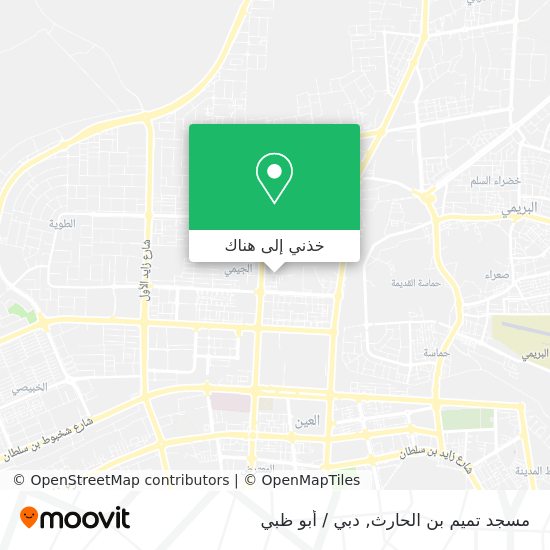 خريطة مسجد تميم بن الحارث